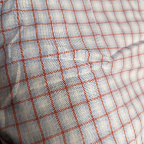 Perry Ellis Button Up Shirt Men's Medium Light Blue with Red Large Check - Picture 3 of 4